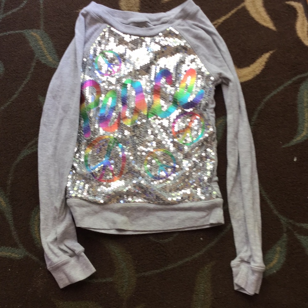 Rainbow basicly color long sleeve shirt